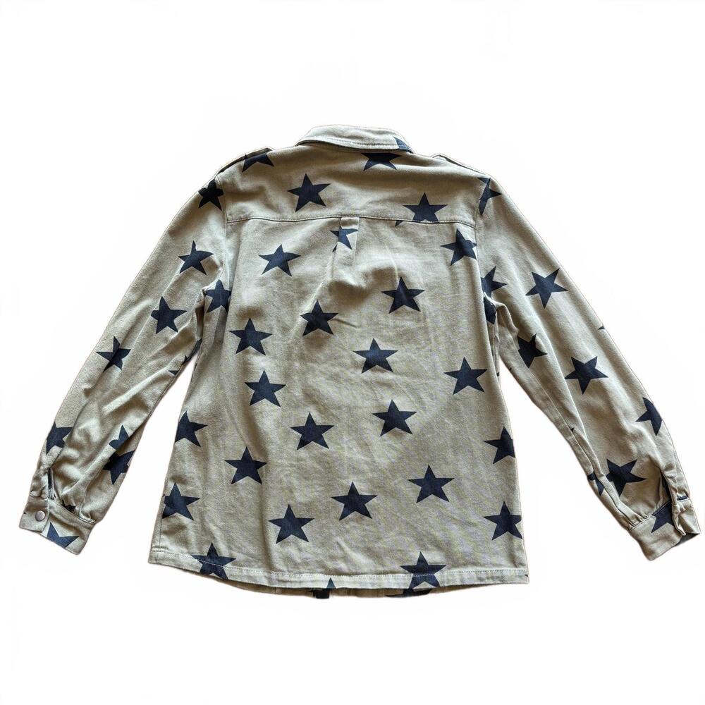 Macaron Star Print Lightweight Button Up Jacket - Picture 4 of 4